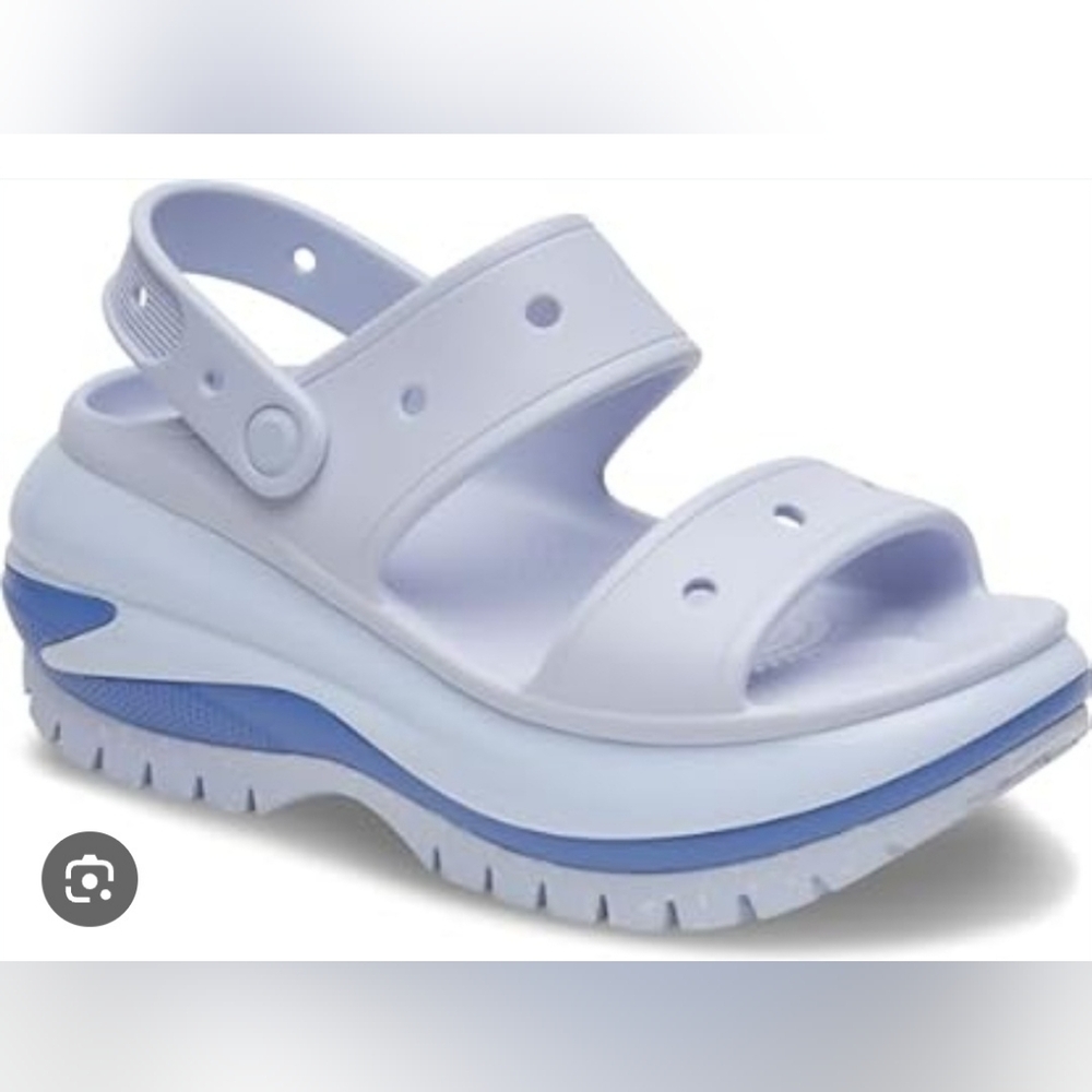 Size. 10 Women's Crocs  Platform Sport Sandals in Light Lavender and Periwinkle